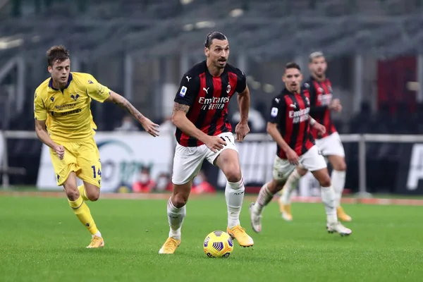 Milano Italia Novembre 2020 Zlatan Ibrahimovic Milan Durante Partita Serie — Foto Stock
