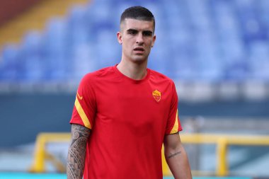 Cenova, İtalya. 08 Kasım 2020. Genoa Cfc ile As Romanlar arasındaki A Serisi karşılaşmasında As Roman Gianluca Mancini.