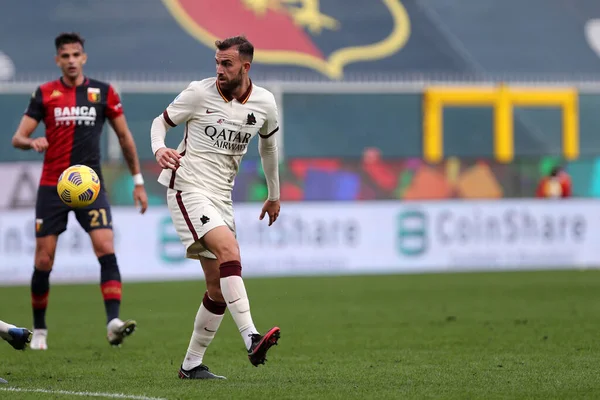 Génova Itália Novembro 2020 Borja Mayoral Roma Durante Partida Serie — Fotografia de Stock