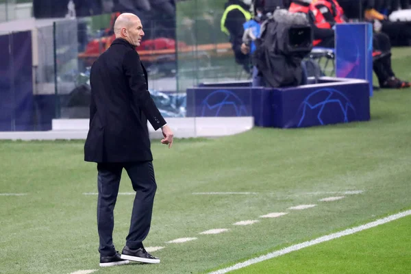 Milano Itálie Listopadu2020 Zinedine Zidan Hlavní Trenérka Real Madrid Během — Stock fotografie