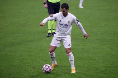 Milano, İtalya. 25 Kasım 2020. Uefa Şampiyonlar Ligi B Grubu maçında Real Madrid Fc 'in Eden Hazard' ı FC Internazionale ve Real Madrid Fc .
