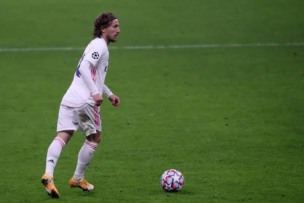 Milano Itália Novembro 2020 Luka Modric Real Madrid Durante Partida — Fotografia de Stock