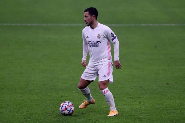 Milano, İtalya. 25 Kasım 2020. Uefa Şampiyonlar Ligi B Grubu maçında Real Madrid Fc 'in Eden Hazard' ı FC Internazionale ve Real Madrid Fc .