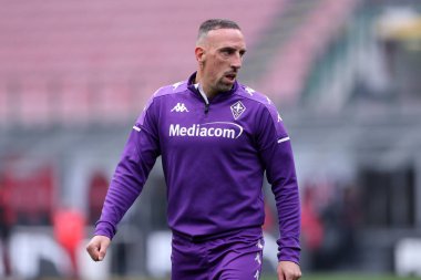 Milano, İtalya. 29 Kasım 2020. Serie A karşılaşması sırasında Acf Fiorentina 'nın Franck Ribery' si Ac Milan ve Acf Fiorentina arasında.