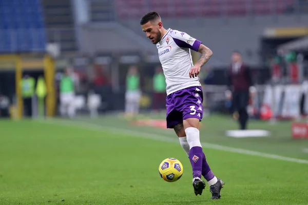 Μιλάνο Ιταλία Νοεμβρίου 2020 Cristiano Biraghi Του Acf Fiorentina Κατά — Φωτογραφία Αρχείου