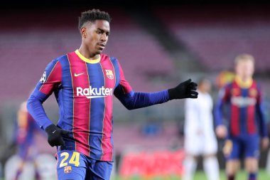 Fc Barcelona 'dan Junior Firpo, UEFA Şampiyonlar Ligi G Grubu karşılaşmasında Fc Barcelona ve Juventus Fc..