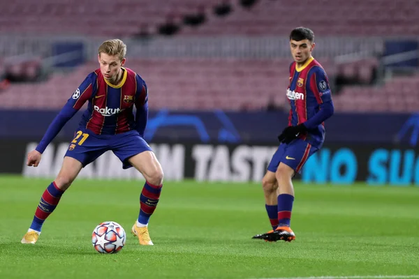 Frenkie Jong Barcelona Uefa Champions League Group Kamp Mellem Barcelona - Stock-foto