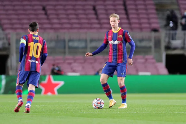 Frenkie Jong Barcelona Během Utkání Skupiny Ligy Mistrů Uefa Mezi — Stock fotografie