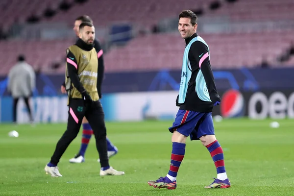 Lionel Messi Barcelona Durante Partita Uefa Champions League Group Tra — Foto Stock