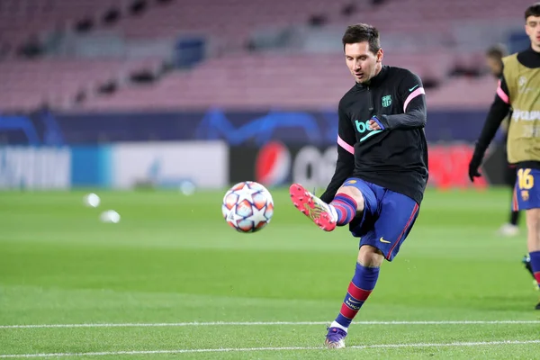 Lionel Messi Barcelona Durante Partita Uefa Champions League Group Tra — Foto Stock