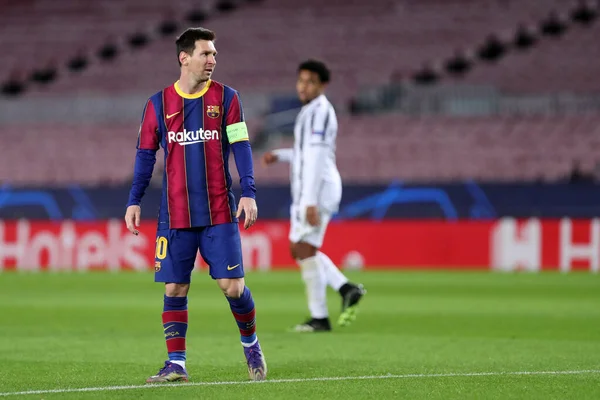 Lionel Messi Van Barcelona Tijdens Uefa Champions League Group Wedstrijd — Stockfoto