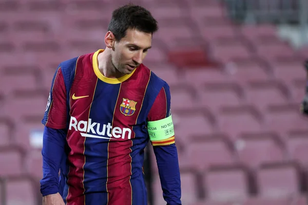 Lionel Messi Barcelona Durante Jogo Grupo Liga Dos Campeões Uefa — Fotografia de Stock