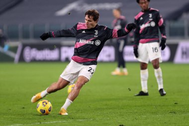 Torino, 22th December 2020. Federico Chiesa of Juventus Fc   during  the Serie A match between Juventus Fc and Acf Fiorentina  clipart