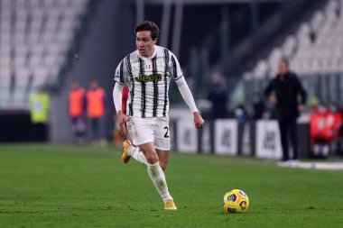 Torino, 22 Aralık 2020. Juventus Fc 'den Federico Chiesa Serie A karşılaşmasında Juventus Fc ve Acf Fiorentina arasında 