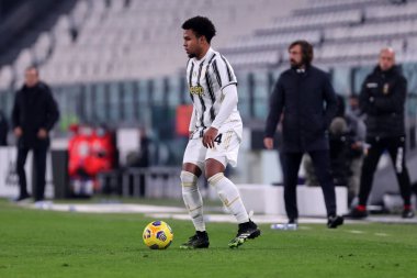 Torino, 22 Aralık 2020. Juventus Fc 'den Weston McKennie, Juventus Fc ve Acf Fiorentina arasındaki A serisi maçında 