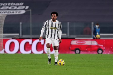 Torino, 22 Aralık 2020. Juventus Fc 'den Weston McKennie, Juventus Fc ve Acf Fiorentina arasındaki A serisi maçında 