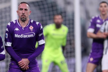 Torino, 22 Aralık 2020. Juventus Fc ve Acf Fiorentina arasındaki A serisi maçında Acf Fiorentina 'dan Franck Ribery 