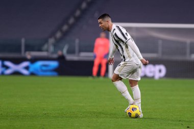 Torino, 22 Aralık 2020. Juventus Fc takımından Cristiano Ronaldo, Juventus Fc ve Acf Fiorentina arasındaki A serisi maçında 