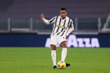 Torino, 22 Aralık 2020. Juventus Fc takımından Alex Sandro, Juventus Fc ve Acf Fiorentina arasındaki A serisi maçında 