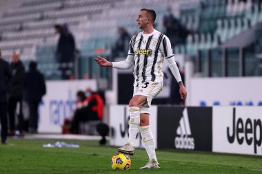 Torino, 22 Aralık 2020. Juventus Fc 'den Federico Bernardeschi Serie A karşılaşmasında Juventus Fc ve Acf Fiorentina arasında 