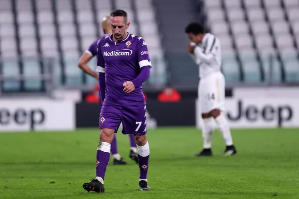 Torino Грудня 2020 Franck Ribery Acf Fiorentina Serie Match Juventus — стокове фото