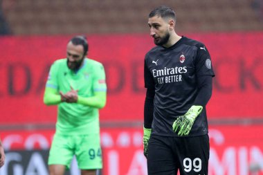 Milano, İtalya. 23 Aralık 2020. Ac Milan 'dan Gianluigi Donnarumma, 23 Aralık 2020 tarihinde İtalya' nın Milano kentinde Stadyum Giuseppe Meazza 'da Ac Milan ve Ss Lazio arasında oynanan Serie A karşılaşmasında.