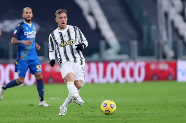 Torino, 03 Ocak 2021. Juventus Fc 'den Arthur Henrique Ramos de Oliveira Melo Serie A karşılaşmasında Juventus Fc ve Udinese Calcio arasında