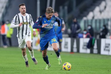 Torino, 03 Ocak 2021. Udinese Calcio 'dan Jens Stryger Larsen Serie A karşılaşmasında Juventus Fc ve Udinese Calcio arasında