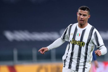 Torino, 03 Ocak 2021. Juventus Fc 'ten Cristiano Ronaldo Serie A karşılaşmasında Juventus Fc ve Udinese Calcio arasında
