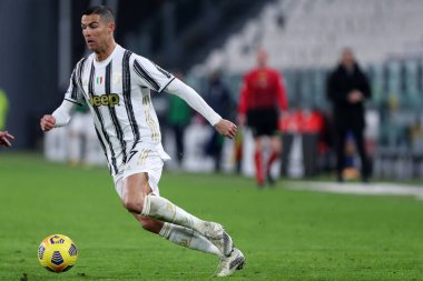 Torino, 03 Ocak 2021. Juventus Fc 'ten Cristiano Ronaldo Serie A karşılaşmasında Juventus Fc ve Udinese Calcio arasında