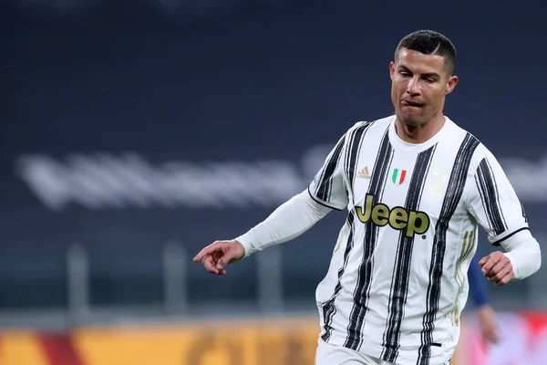 Torino Stycznia 2021 Cristiano Ronaldo Juventus Podczas Meczu Serie Pomiędzy — Zdjęcie stockowe