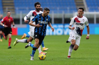 Milano, İtalya. 03 Ocak 2021. Fc Internazionale ve Fc Crotone arasındaki Serie A maçında Fc Internazionale 'den Achraf Hakimi.