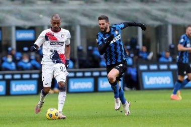 Milano, İtalya. 03 Ocak 2021. Fc Crotone takımından Eduardo Henrique Fc Internazionale ve Fc Crotone arasındaki A serisi maçında.