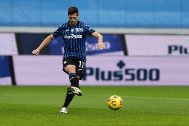Bergamo, İtalya. 06 Ocak 2021. Atalanta Calcio 'dan Berat Djimsiti Serie A karşılaşmasında Atalanta Bergamasca Calcio ve Parma Calcio arasında.