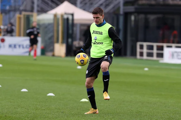 Bergamo Italien Januar 2021 Joakim Maehle Fra Atalanta Calcio Serie - Stock-foto