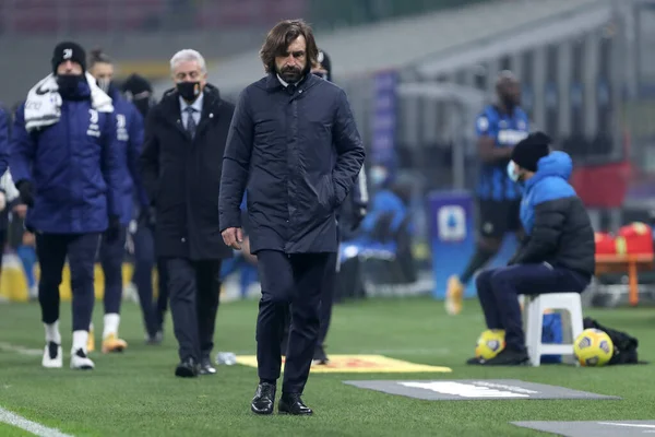 Mailand Italien Januar 2021 Andrea Pirlo Trainer Von Juventus Während — Stockfoto