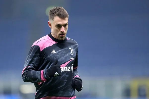 Milano Italien Januari 2021 Aaron Ramsey Från Juventus Serie Matchen — Stockfoto