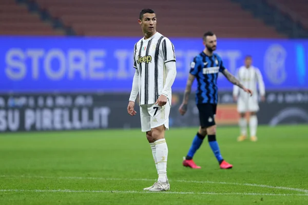 Milano Italia Enero 2021 Cristiano Ronaldo Juventus Durante Partido Serie — Foto de Stock
