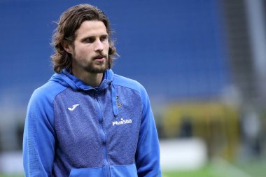 Milano, İtalya. 23 Ocak 2021 'de. Atalanta Calcio 'dan Hans Hateboer, Ac Milan ve Atalanta Bergamasca Calcio arasında oynanan Serie A karşılaşmasında.