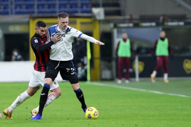 Milano, İtalya. 23 Ocak 2021 'de. Ac Milan ile Atalanta Bergamasca Calcio arasında oynanan Serie A karşılaşmasında Atalanta Calcio 'dan Josip Iliciç.