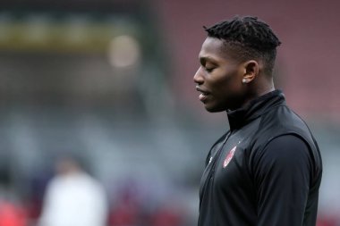 Milano, İtalya. 23 Ocak 2021 'de. Ac Milan 'dan Rafael Leao Ac Milan ve Atalanta Bergamasca Calcio arasında oynanan A karşılaşmasında.