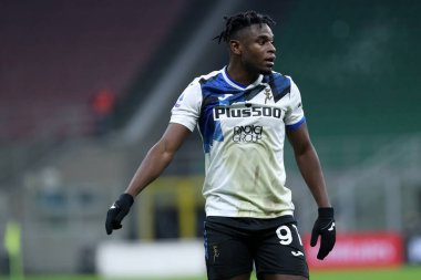 Milano, İtalya. 23 Ocak 2021 'de. Atalanta Calcio 'dan Duvan Zapata, Ac Milan ve Atalanta Bergamasca Calcio arasında oynanan Serie A karşılaşmasında.