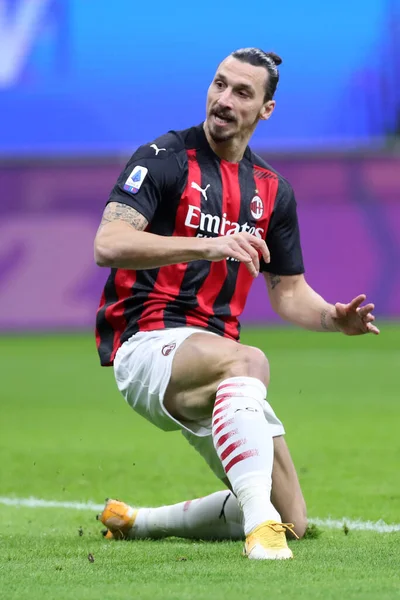 Milan Italie Janvier 2021 Zlatan Ibrahimovic Milan Lors Match Serie — Photo