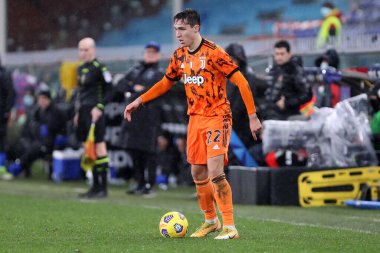 Cenova, İtalya. 30 Şubat 2021. Serie A maçında Juventus Fc 'ten Federico Chiesa Uc Sampdoria ve Juventus Fc arasında.