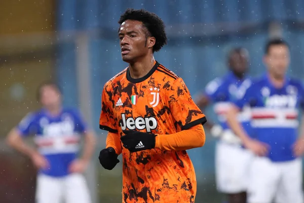 Janova Itálie Února2021 Juan Cuadrado Juventus Během Zápasu Serie Mezi — Stock fotografie