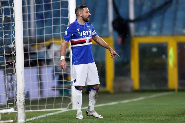 Genua Italien Februar 2021 Fabio Quagliarella Von Sampdoria Während Des — Stockfoto