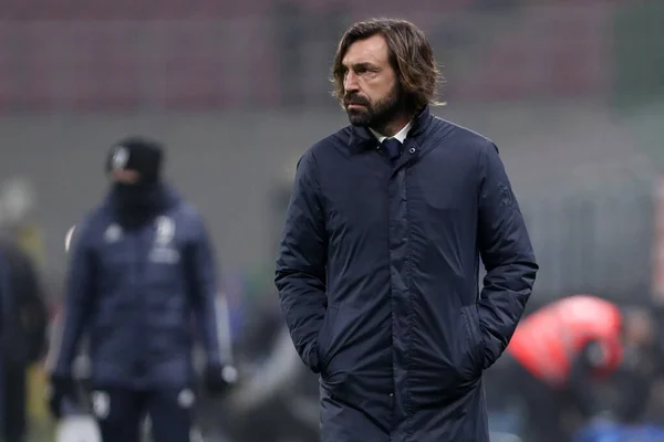 Milan Italie Fabruary 2021 Andrea Pirlo Juventus Lors Demi Finale — Photo