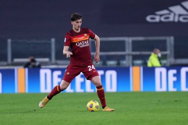 Torino, 06 Şubat 2021. Juventus Fc ile Roma arasında oynanan Serie A karşılaşmasında As Roma 'dan Marash Kumbulla 