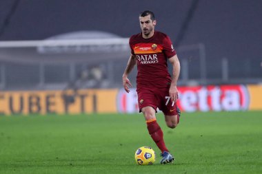 Torino, 06 Şubat 2021. Juventus Fc ile Roma arasında oynanan Serie A karşılaşmasında As Roma 'dan Henrikh Mkhitaryan 