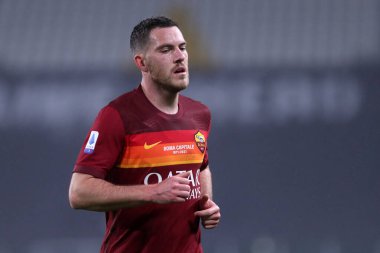 Torino, 06 Şubat 2021. Juventus Fc ile Roma arasında oynanan Serie A karşılaşmasında Jordan Veretout 